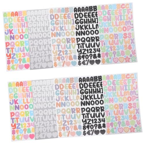 Alphabet Aufkleber 45 Blatt Papier Selbstklebend für Scrapbooking