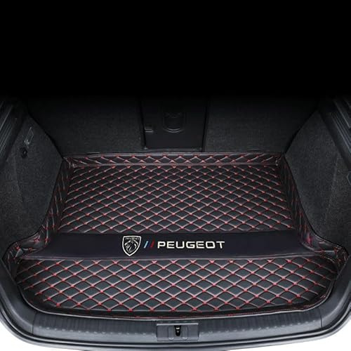 MXQCLSA Coche Cuero Alfombrillas Maletero, para Peugeot 207 208 307 308 407 408 508 508L 2008 3008 5008 Tronco Bandeja Protectora Funda Maletero Alfombra Antideslizante Accesorios,B