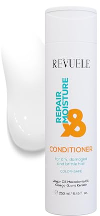 Revuele Reparierende Feuchtigkeitsspülung – Mit Keratin & Pflegeölen, für trockenes und strapaziertes Haar, 250 ml