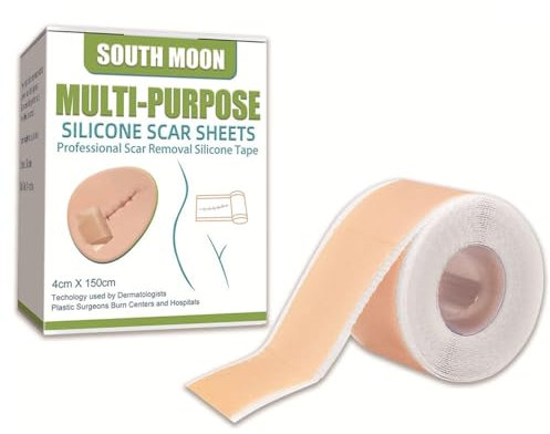 Pansements Cicatrices en Silicone 4x150CM - Bandages Imperméables Réducteurs de Cicatrices - Pour Chirurgie, Brûlures, Vergetures