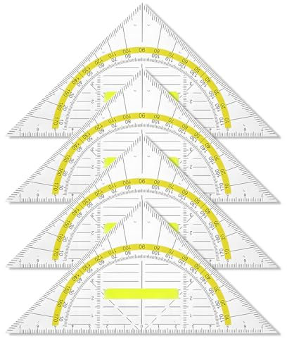 CATOR Geodreieck, Flexibel Geo Kreisschablone mit Griff, Geodreieck aus Kunststoff, 16 cm, Geeignet für Den Einsatz im Schulbüro