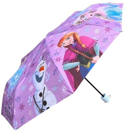 Regenschirm Faltbar Frozen Disney Zubehör Regenschirm Faltbarer Regenschirm Kinder Metallgestell Manuelle Öffnung, mehrfarbig