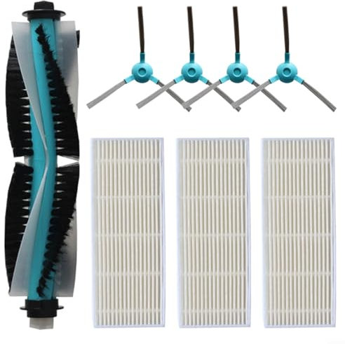 BlesConi Juego de accesorios para aspiradora Kit de filtro de cepillo lateral principal compatible con Conga 1290 1390 1490 1590 piezas de repuesto fáciles