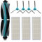 BlesConi Juego de accesorios para aspiradora Kit de filtro de cepillo lateral principal compatible con Conga 1290 1390 1490 1590 piezas de repuesto fáciles