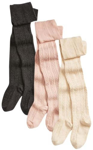 NEXT Mädchen 3er-Pack Strumpfhose mit Zopfmuster 50-164