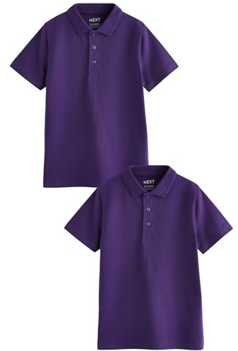 NEXT Jungen Schul-Poloshirts aus Baumwolle im 2er-Pack 98-176
