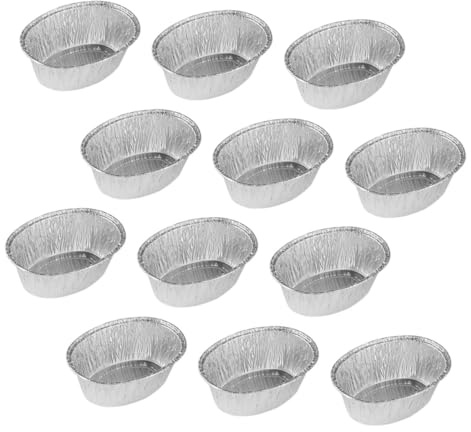 TOBBOMEY 125 piezas Cuencos Ovalados Aluminio para Horno Bandejas Grandes Apilables para Cocina Aptas para Congelador y Repostería Uso Doméstico y Catering