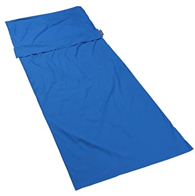 Lifeventure 100% Cotton Sleeping Bag Liner Lightweight Travel and Camping Sheet to Use Alone or to Add Warmth to Sleeping Bag With Polygiene Odour Control