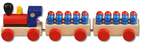 Wiemann Lehrmittel – Rechenzug aus Holz und Rechenzug-Stempel, Rechnen Lernen (Rechenzug 20er)