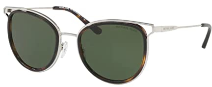 Michael Kors Damen Havana 120071 52 Sonnenbrille, Silber (Silver Tone/Dark Tortoise/Greensolid)