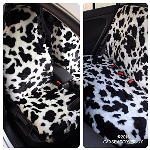 Carseatcover-UK Autositzbezüge, Kuhfellimitat, für Vorder- und Rückseite, komplettes Set, universelle Passform, 9 Stoffe zur Auswahl