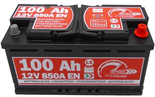 SPEED BATTERIA AVVIAMENTO AUTO ORIGINALE L5 100AH 12V 850A CON POLO POSITIVO A DESTRA