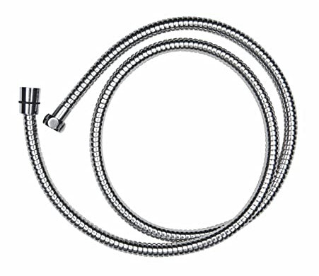 AQUALONA® Chrome Hose for Handheld Shower Head - Rub Clean Technology - Contemporary Design - Easy Installation - Standard BSP Connection