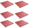 Pure Garden 50-LG1172 - Pavimentazione ad incastro per esterni, resistente agli agenti atmosferici e antiscivolo, quadrato, 6 pezzi, colore: Rosso mattone