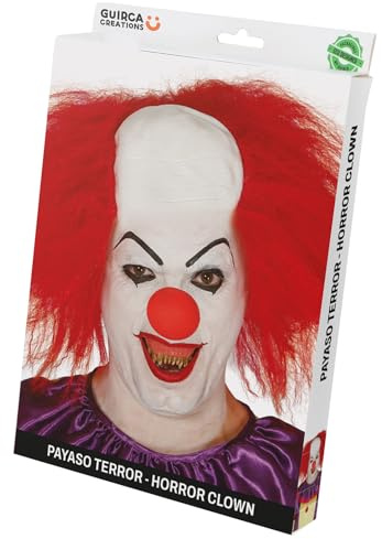 FIESTAS GUIRCA | Rote Clown-Glatze (Einheitsgröße) – Perücke für Zirkusclown- und Halloween-Kostüme – Partyzubehör für Erwachsene Männer – Ideal für Karneval und Veranstaltungen – Rot