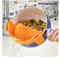 InnovaGoods® Escurridor de Silicona Pastrainer, Libre de BPA, Escurridor 22 x 6 x 8 cm, Acoplable a Ollas y Sartenes, Apto para Lavavajillas, Silicona, Naranja.