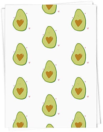 5 x A1 'Herz-Avocado' Geschenkverpackung/Papierrolle (GI00022634)
