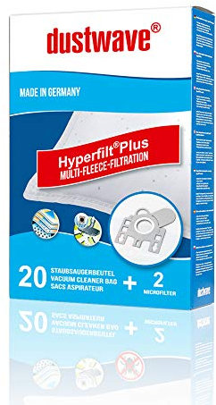 Dustwave® Premium 20 Sac d'aspirateur pour Miele Compact C2 Cat & Dog Powerline - très efficace avec fermeture hygiénique & Microfiltre - Made in Germany