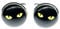 Miniblings Cabochon Katzenaugen + Box Manschettenknöpfe Miniblings Katzenauge Katze Auge schwarz gelb - Herrenschmuck Manschettenknopf Cufflinks Hemdknöpfe I Holzbox inklusive