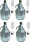 lilawelt24 4X 3L Flasche mit Schraubverschluß + Stopfen + Gärröhrchen GLASBALLON Weinballon GÄRBALLON GLASFLASCHE Flasche Gallone Leere Glasflasche zum Befüllen
