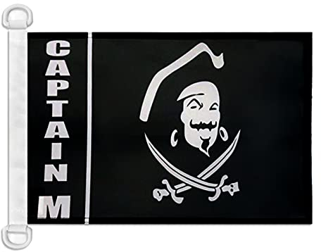AZ FLAG Bandiera Navale Pirata Capitano Morgan 45x30cm - Bandiera Maritima Dei Pirati - Teschio 30 x 45 cm speciale Nautismo, Padiglione Nautico