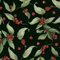 IHR Ideal Home Range - Papierservietten Weihnachten LEANDER dark green rote Beeren Laub Blätter winterlich Winterdeko 20 St. Lunch-Servietten 33 cm x 33 cm