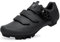 FOTGOAT Herren MTB Schuhe Damen, Fahrradschuhe Mountainbike Schuhe kompatibel mit SPD 2 Schrauben mit Cleats, Unisex Radsportschuhe Draussen Schwarz Size EU38