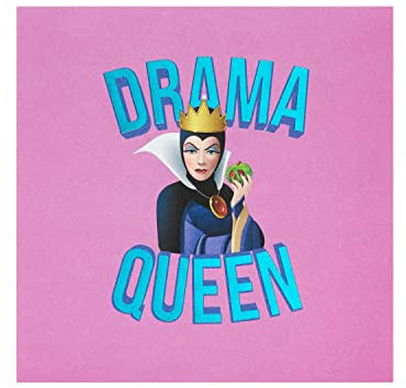UK Greetings Disney Grußkarte – Schneewittchen Grußkarte – Die böse Königin Grußkarte – für jeden Anlass – Geburtstagskarte für sie – innen blanko – Drama Queen, mehrfarbig, 678095-0-1