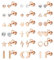 ORAZIO 18 Paar Ohrstecker Set für Damen Herren 316L Edelstahl Stern Mond Herz CZ Scheibe 20G Knorpelohrringe Hypoallergen Geometrische Ohrstecker Piercingschmuck Roségold