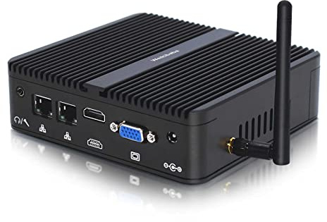Weikibaba Svendita totale Mini PC Windows 10 Celeron J4125,Mini Computer Doppia LAN 10 8GB DDR4 RAM 256GB SSD, Fanless Industriale PC WIFI BT4.0 HDMI VGA USB3.0 RS232 COM