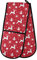 Double Oven Gloves Christmas Reindeer Xmas Tree Snowflakes Heat Resistant Pot Holder Oven Mitt Gloves for BBQ Cooking Baking Grilling Microwave