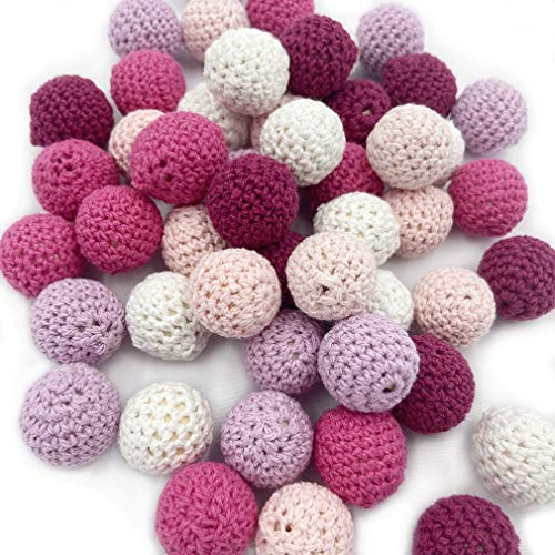 Hölzerne Häkeln Perlen 20mm 50pc für Schmuck Schlüsselanhänger Machen DIY Perlen Halskette Armband