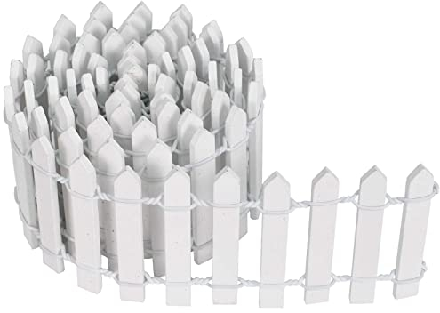 Valla de Madera en Miniatura, Mini Vallas para Jardin Madera, Blanco Mini Valla 90 x 5 cm, para Jardín de Hadas, Terrario, Casa de Muñecas, Bonsái, Accesorios para Paisajismo Miniatura