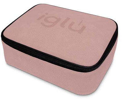 iglu Insulated Lunch Bag | Tote Bag Faux Leather | Lunch Box for Adults and Kids | 5.5L Cool Bag (Tahoe, Himalayan Pink)