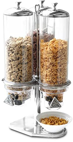 GUINJO 12L Automatic Candy Dispenser, Triple Food Dispenser(per can 4L), Refillable, For Nuts, legumes, Candy, Snack, keeping dry food neatly stacked & distributed