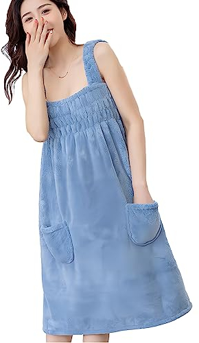 SJTJSPX Saunakilt Damen Mädchen Bademäntel Bequeme Saunasarong Weich Saunatuch Spa Strand Handtuch Schnelltrocknend Duschtuch Sling Saunarock Morgenmantel Nachtwäsche