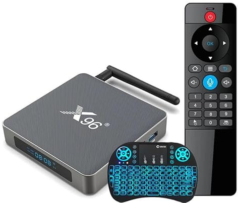 CHROX Android 11.0 TV Box, X96 X6 8 Go De RAM 128 Go De ROM BT5.0 Support Dual WiFi 2.4G/5.8G, 1000M Ethemet, 8K Ultra HD Android Box, avec Câble HD Et Télécommande Vocale,8gb+128gb