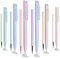 CXRYLZ-FUR 6 Farben Einziehbarer Gelstifte mit 6pcs Nachfüllminen, 0.5mm Aesthetic Gelschreiber Kawaii Pastell Kugelschreiber für Writech Zeichnung Schule Büro Geschenk