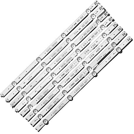 WAHRE Tira de LED for iluminación Trasera Apta for LG 49LJ58300W 49UH603V 49UH620V LC490DGE 6916L-2705A 6916L-2706A 6916L-2707A 6916L-2708A TV de 49 Pulgadas