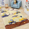 USTIDE Dicker Teppich, Plüsch, Cartoon-Konstruktion, Bagger, Teppich, Jungen, Mädchen, Schlafzimmer, Teppiche, rutschfest, Krabbel-Bodenmatte, Teppiche für Wohnzimmer, Spielzimmer, Kinderzimmer, 120 x