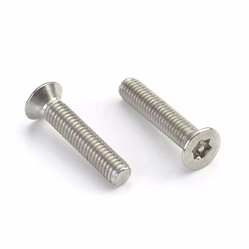 100 Stück M2 M2,5 M3 Länge 4–20 mm Edelstahl Senkkopf Torx mit Stiftschraube Diebstahlsicherung Sicherheitsschrauben (Color : M2X5 100PCS)