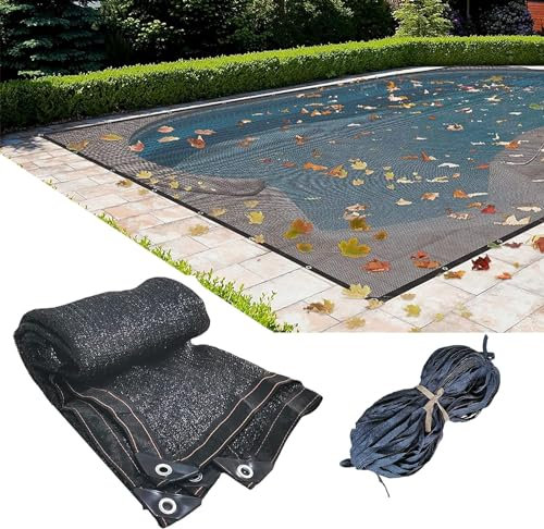 Couverture De Piscine En Maille Rectangulaire De 20 X 40 Pieds, Couverture De Filet De Piscine, Couverture De Filet De Piscine Hors Sol Pour Feuilles, Couverture De Feuille De Piscine En Maille Fine (