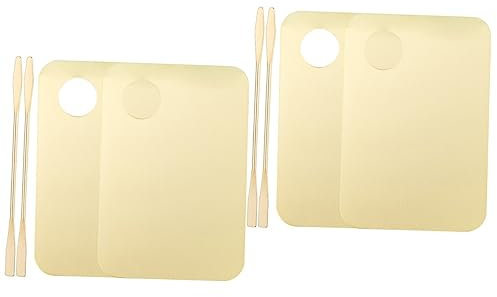 FRCOLOR 4sets Foundation Mixing Plate Nail Art Palette Makeup Mixing Palette Portable Makeup Plate Cosmetic Tray