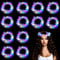 HuaMuDM 12 Pcs Leuchtender Haarkranz Feder,LED Feder Stirnbänder, Leuchtender Haarkranz Feder,LED Federkranz Stirnband,LED Haarreif,LED Feder Blumenkranz Stirnband