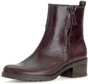 Gabor Damen Ankle Boots, Frauen Stiefeletten,Moderate Mehrweite (G),knöchelhoch,reißverschluss,Bootee,Booties,Bordeaux (Micro),38.5 EU / 5.5 UK