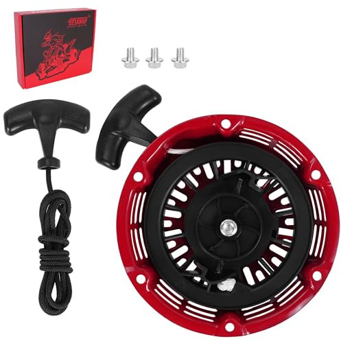 GX160 Seilzugstarter-Baugruppe für GX120 GX160 GX200 Rückstoßstarter Ziehen für Predator 212cc BT200X CT200U 168F Go Kart Carter Motor 5,5/6,5/7 PS Motor Ersetzen Rot