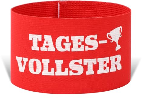 CHCAES Tagesvollster Armbinde Gummielastische Armbinde Rot 35 * 7cm Malle Armbinde Klettverschluss für Vereinsfeier Karneval Geburtstag Junggessellenabschiede