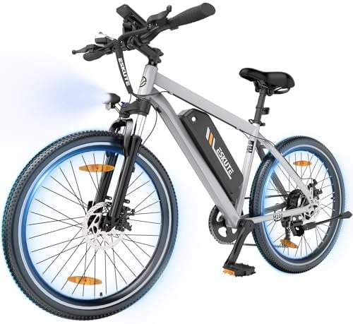 ESKUTE M100 Electric Bike, 27.5 Electric Mountain Bike, 250W Brushless Motor, 36V 10.4Ah Removable Battery, LCD Display, E-MTB E-bike Electric Bicycle For Adults Men Women