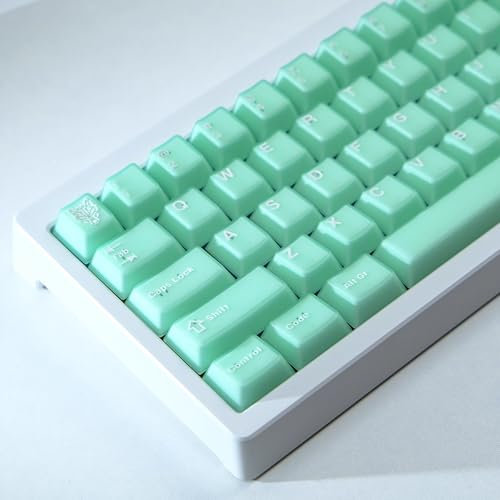 114 Keys PBT Doubleshot Keycaps Cherry Profile Green Translucent Keycaps Set Fit for 60% 65% 75% Cherry Mx Switches Mechanical Keyboard