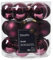 Weihnachtskugeln Glas 4cm 18 Stück - matt & glänzend - Kleine Christbaumkugeln Weihnachtsbaumkugeln für Weihnachten - Christbaumschmuck & Weihnachtsbaumschmuck - Dunkel Mauve